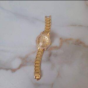 Gold Uhr Glitzer Damen