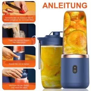 Smoothie-Maker Mixer Smoothie Maker To Go, Mini Standmixer Tragbar, Portable Blender