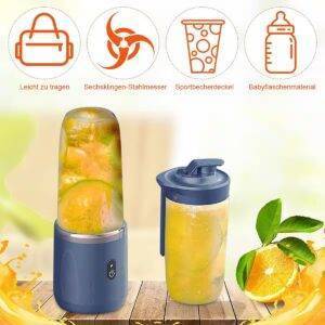 Smoothie-Maker Mixer Smoothie Maker To Go, Mini Standmixer Tragbar, Portable Blender