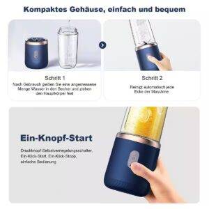 Smoothie-Maker Mixer Smoothie Maker To Go, Mini Standmixer Tragbar, Portable Blender