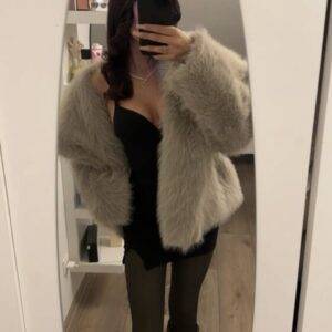 Kunstfell Mantel aus Fuchsfell