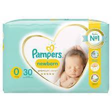 Pampers Windeln Größe 0 (<3 kg), Premium Care Windeln, 30 Stück, Bester Komfort und Schutz empfindlicher Haut von Pampers