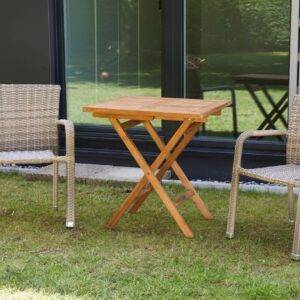 Gartentisch 60cm Teak | Balkontisch eckig