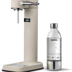 Aarke Carbonator 3, Premium Wassersprudler aus Edelstahl mit Aarke Flasche, Mattschwarz Finish