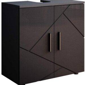 Waschbeckenunterschrank Irma, Anthrazit Hochglanz, 60 x 59 cm