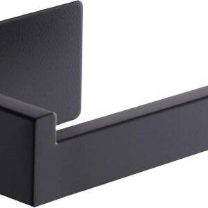 Toilettenpapierhalter ohne Bohren, Selbstklebend Toilettenpapierrollenhalter Edelstahl Klopapierhalter Wc Halter Rollenhalter Klorollenhalter Papierhalter für Küche und Badzimmer, Schwarz