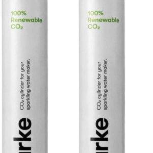 Aarke 2er-Pack 60L CO2-Zylinder für Wassersprudler, 100% erneuerbares CO2, Kompatibel mit allen Wassersprudlern mit Schraub-Gaszylinder
