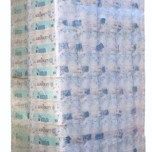 Toilettenpapier KLASSISCH WEISS, 3-lagig, 720 Rollen x 150 Blatt, 100% Zellstoff, weiches Klopapier mit Glücks-Prägung, WC Papier, Palette, Verpackung aus mind. 30% PCR-Anteil