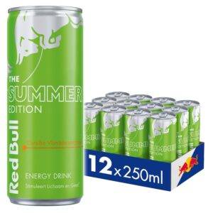 Red Bull Energy Drink Summer Edition, Curuba-Holunderblüten-Geschmack, 12er Pack - 12 x 250ml I Energiegetränk mit fruchtigem Sommergeschmack I Stimuliert Körper und Geist