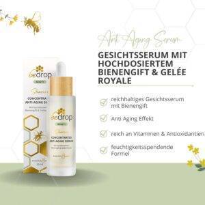 3er Set bedrop Concentrated Anti Aging Serum mit Bienengift & Gelée Royal hochdosiert - Reine Imker Qualität ohne Zusatzstoffe (3x 30 ml Sparset)