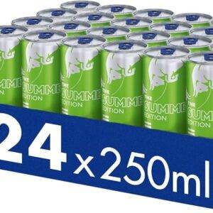 Red Bull Energy Drink Summer Edition 2024 Curuba-Holunderblüte - 24er Palette Dosen Getränke, EINWEG (24 x 250 ml)