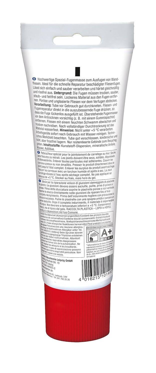Baufan Fliesen- und Fugenreparatur Weiß 350g I Wasserfeste Spachtelmasse mit optimaler Haftung I Für Küche & Bad I Härtet rissefrei aus I Fugen-Mörtel – Bild 2