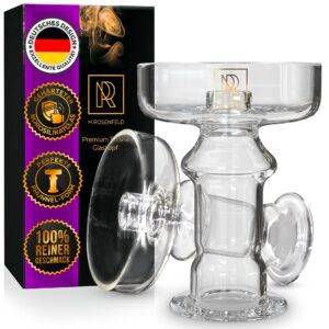 Premium Universal Shisha Kopf aus Glas - Glaskopf Shisha - Perfekt für Jede Shisha, Borosilikatglas Phunnel Kopf, 100% Reiner Geschmack, Lange Rauchdauer, Ideal für Shisha-Liebhaber