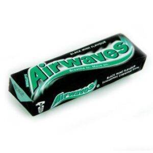 Airwaves Black Mint 10er 10 zuckerfreie Kaugummi-Dragees mit Anis- und Eukalyptus-Geschmack