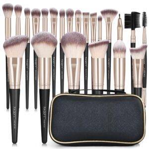 Make up Pinsel Set Professionelles 22 Pcs Pinselset Makeup Schminkpinsel Kit Foundation Lidschatten Kosmetikpinsel Kosmetikpinsel Set mit Pu Leder Tasche