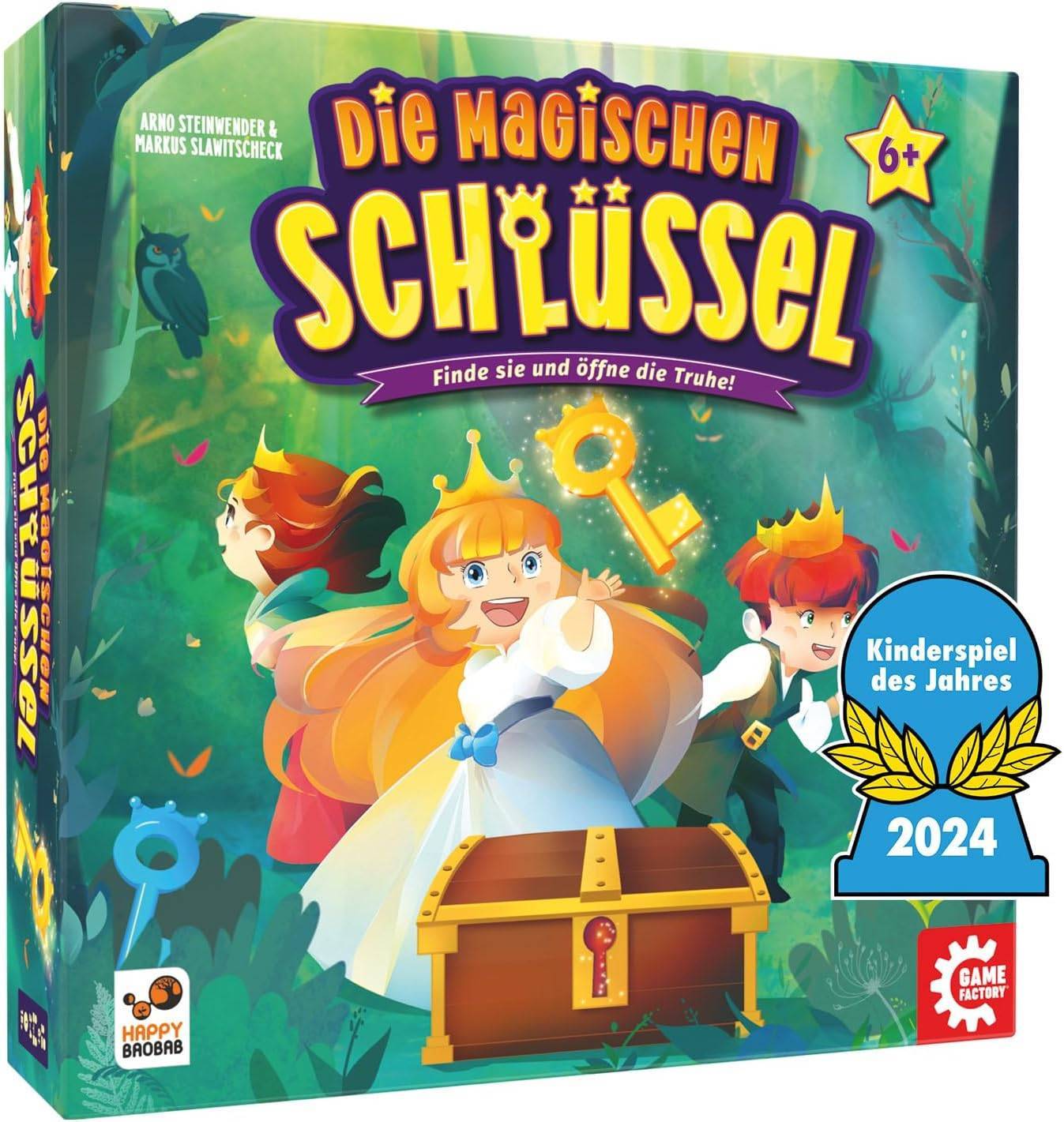 Game Factory 646323 Die Magischen Schlüssel, Zauberhaftes Würfelspiel für Kinder ab 6 Jahren, Familienspiel für 2-4 Spieler, Kinderspiel des Jahres 2024