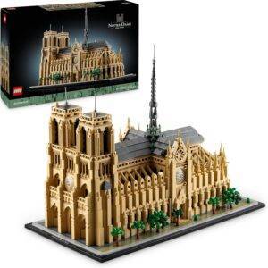 LEGO Architecture Notre-Dame de Paris, Sammlerstück für Erwachsene, Souvenir aus Frankreich, Geschenk für Frauen, Männer, Globetrotter und alle Geschichtsbegeisterten, architektonische Modellbau 21061