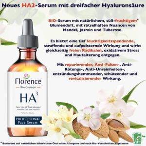 Bio Hyaluron Serum, Hochdosiert 60ml. Vegane Essence mit Niacinamid, Vitamin C, B5 & Aloe. Anti-Aging, Feuchtigkeitsspendendes Hyaluronsäure Serum - Anti-Falten-Wirkstoffen für Strahlende Gesichtshaut