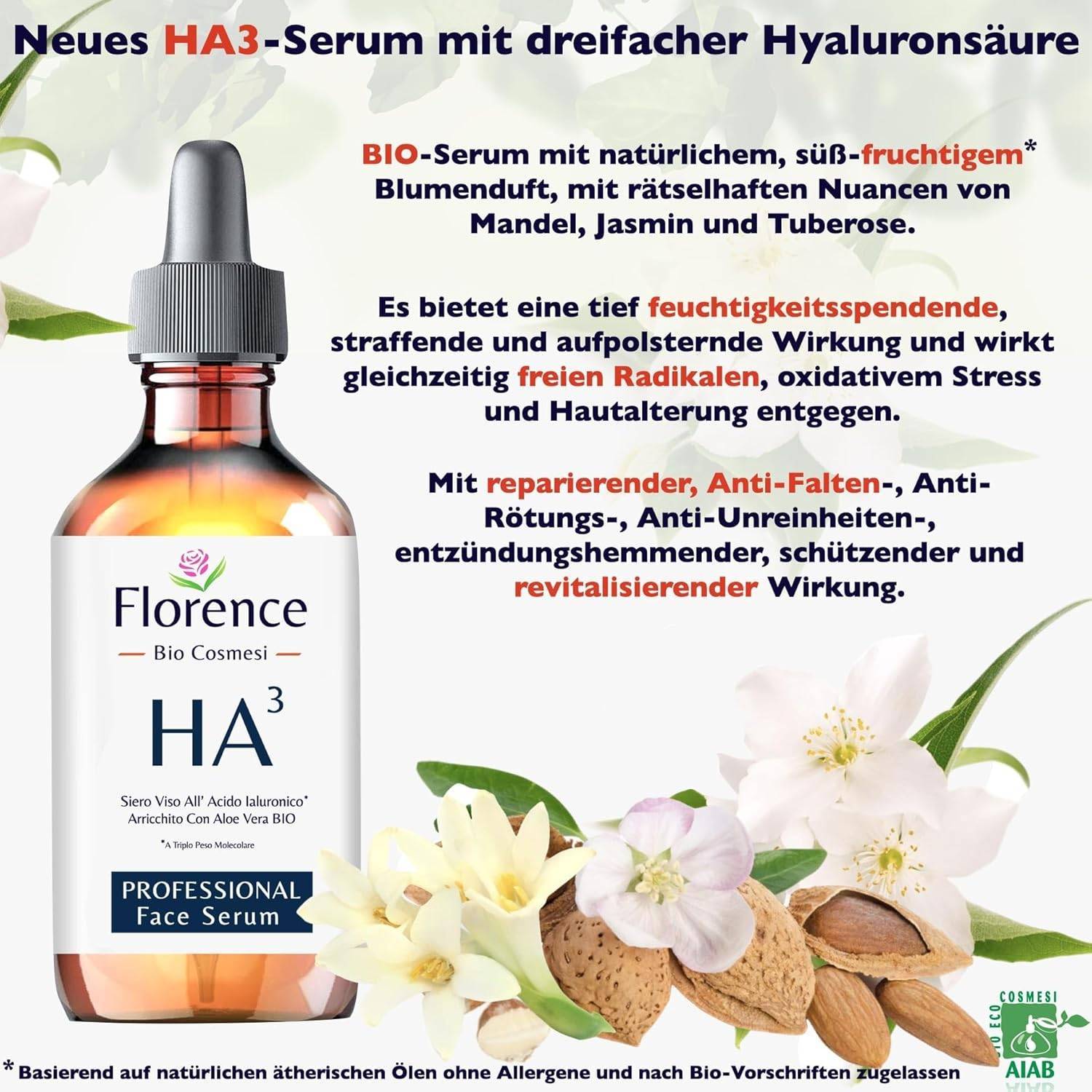 Bio Hyaluron Serum, Hochdosiert 60ml. Vegane Essence mit Niacinamid, Vitamin C, B5 & Aloe. Anti-Aging, Feuchtigkeitsspendendes Hyaluronsäure Serum - Anti-Falten-Wirkstoffen für Strahlende Gesichtshaut – Bild 2