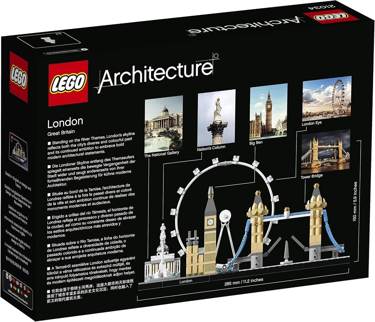LEGO 21034 Architecture London Skyline-Modellbausatz, Bauset mit London Eye, Big Ben, Tower Bridge, Haus- und Büro-Deko, Geschenkidee für Sammler – Bild 2