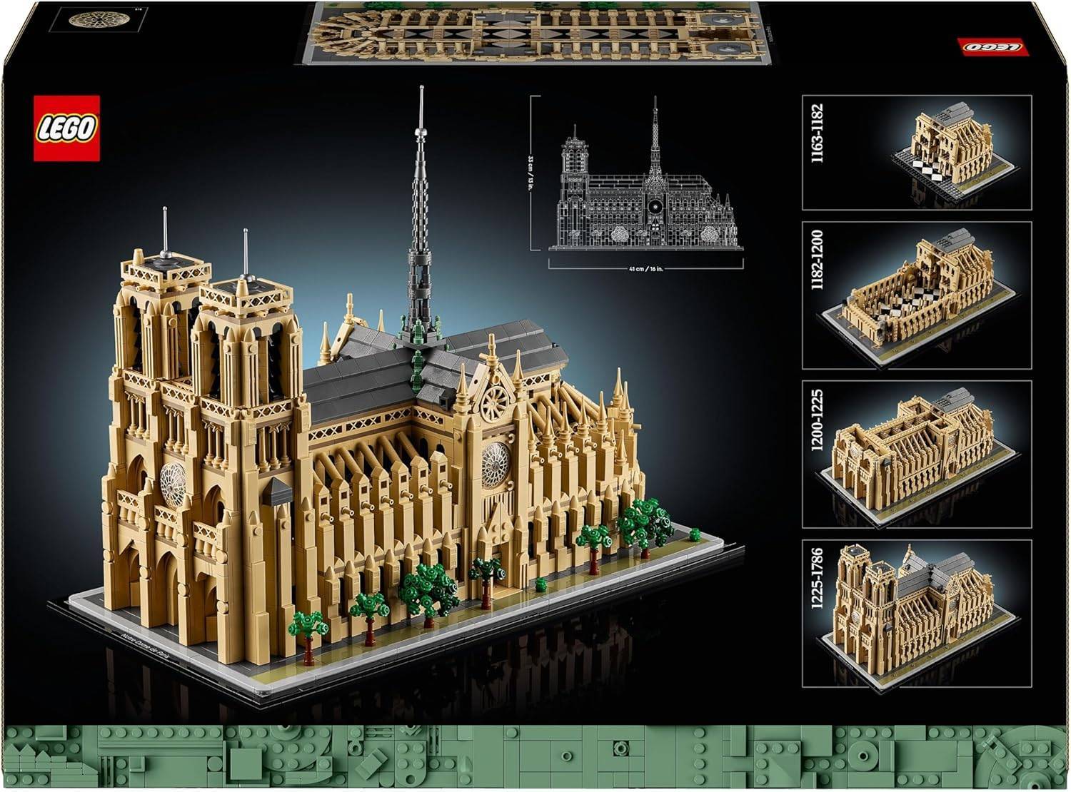 LEGO Architecture Notre-Dame de Paris, Sammlerstück für Erwachsene, Souvenir aus Frankreich, Geschenk für Frauen, Männer, Globetrotter und alle Geschichtsbegeisterten, architektonische Modellbau 21061 – Bild 2