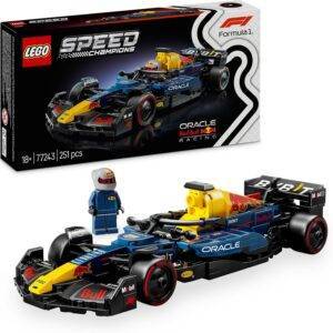 LEGO Speed Champions Oracle Red Bull Racing RB20 F1 Rennauto, Vatertagsgeschenk für Papa und Fans, Sammlermodell mit Formel-1-Fahrer-Minifigur 77243