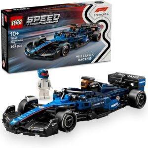LEGO Speed Champions Williams Racing FW46 F1 Rennauto, Vatertagsgeschenk für Papa, Spielzeugauto mit Minifigur, Spielzeug Automodell für Männer 77249