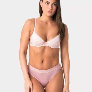 ELSIE String Unterhosen Damen String Tanga Damen aus 95% Baumwolle mit Stretch (Packung, 5-St., 5er-Pack / 2x Schwarz 2x Beige 1x Rosa) Bequeme Unterwäsche Frauen Slip Damen