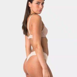 ELSIE String Unterhosen Damen String Tanga Damen aus 95% Baumwolle mit Stretch (Packung, 5-St., 5er-Pack / 2x Schwarz 2x Beige 1x Rosa) Bequeme Unterwäsche Frauen Slip Damen