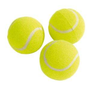 3er Set Tennisbälle + Tasche, gelb