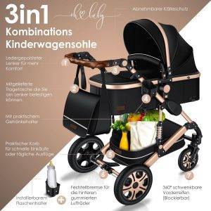 KESSER Kombi-Kinderwagen Loops Kinderwagen Kombikinderwagen Komplettset