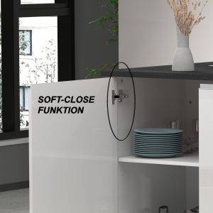 Kücheninsel KS-Sole,Kochinsel,Küchenarbeitsblock,Inselküche,Arbeitsinsel Breite 155 cm, mit Apothekerauszug, gedämpfte Türen