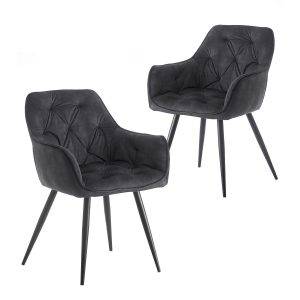 4-Fußstuhl DIETER (2er Set, 2 St), Steppung, mit Armlehnen