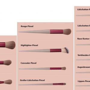 Kosmetikpinsel-Set Make up Pinsel Set PIN-13 13 tlg., Schminkpinsel 13er Set