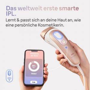 BRAUN IPL-Haarentferner Smart Skin i·expert PL7387 4 Aufsätze für Gesicht & Körper, Venus Rasierer & Aufbewahrungsbox