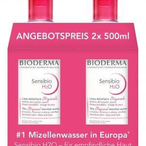 BIODERMA Make-up-Entferner Sensibio H2O Mizellenreinigungswasser: 2x500ml zum Angebotspreis Reinigung, Make-up-Entferner, Gesichtswasser - 3 in 1