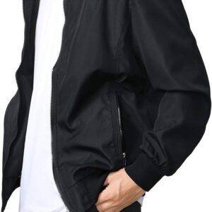 Herren Jacke Leichte Freizeit Übergangsjacke Langarm Sommer Bomberjacke Outdoor Sportjacke