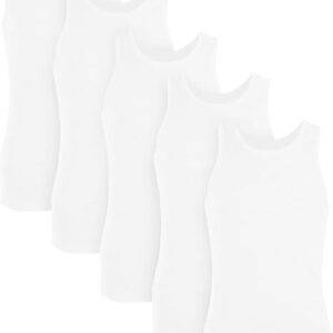 5er Pack Unterhemd Herren 100% Baumwolle, Tank Top, Herren Unterhemden, Hochwertige Ärmellos Unterziehshirt