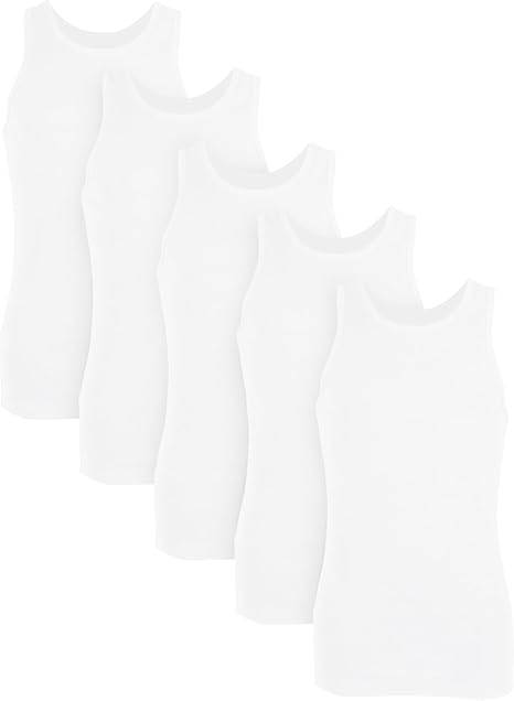 5er Pack Unterhemd Herren 100% Baumwolle, Tank Top, Herren Unterhemden, Hochwertige Ärmellos Unterziehshirt
