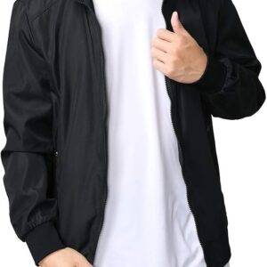 Herren Jacke Leichte Freizeit Übergangsjacke Langarm Sommer Bomberjacke Outdoor Sportjacke