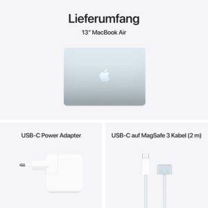 Apple MacBook Air (13", Apple M4 Chip mit 10‑Core CPU und 8‑Core GPU, 16GB Gemeinsamer Arbeitsspeicher, 256 GB) - Silber