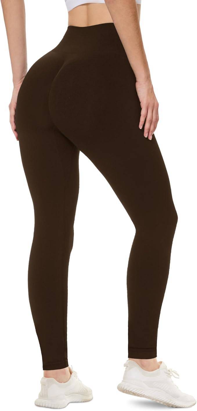 Scrunch Butt Leggings Sport Damen Leggins Gym Fitness Push Up Booty Nahtlose Po High Waist Sportleggins Lang Seamless Yogahose Blickdichte – Bild 3