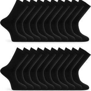 20 Paar Socken Herren und Damen, Baumwollsocken Schwarz oder Blau, Atmungsaktive Herrensocken