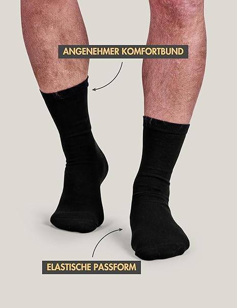 20 Paar Socken Herren und Damen, Baumwollsocken Schwarz oder Blau, Atmungsaktive Herrensocken – Bild 2