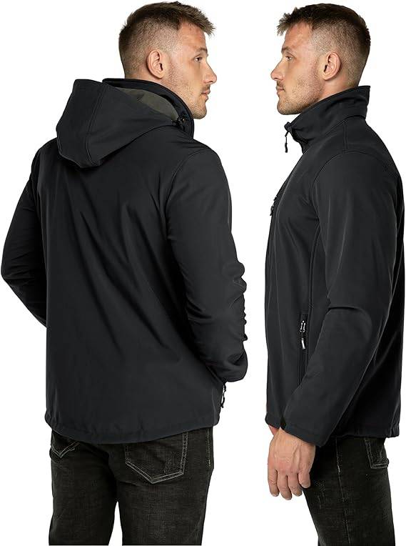 33,000ft Softshelljacke für Herren Wasserdicht Winterjacke Winddicht Warme Fleece Gefüttert Windbreaker Funktionsjacke Outdoorjacke für Wandern Fahrrad Camping