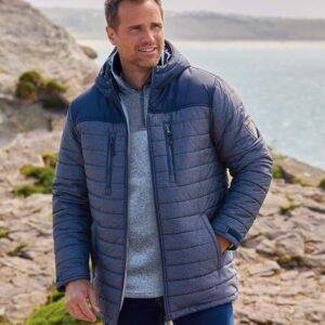 Blaue Steppjacke - Warm und leicht - Verfügbar