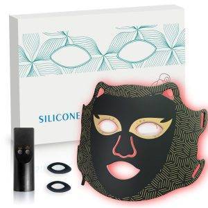 Dermaroller 7 Farben LED Gesichtsmaske mit Rotlichttherapie,Hautpflege für Zuhause Für das Gesicht, LED-Maske, Lichttherapie Maske mit 270 LEDs, Anti-Aging & Pflege