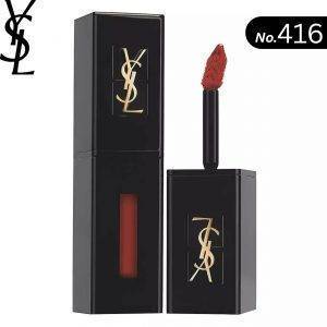 YVES SAINT LAURENT Lippenstift Rouge Pur Couture Lippenlack Vinyl Cream - 416 Psychedelic Chili 1-tlg., intensiv, glänzender Vinyl-Effekt, langanhaltend