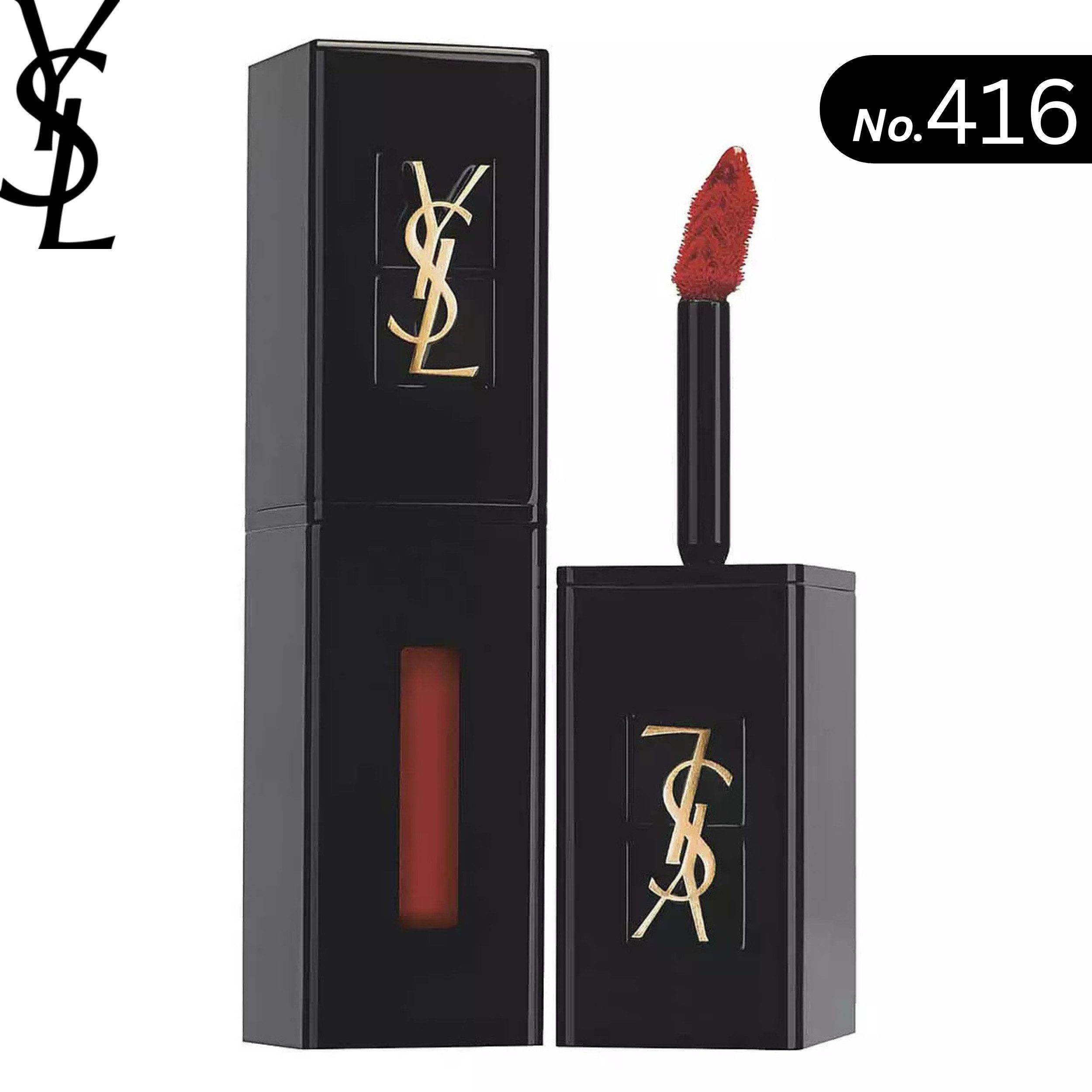 YVES SAINT LAURENT Lippenstift Rouge Pur Couture Lippenlack Vinyl Cream - 416 Psychedelic Chili 1-tlg., intensiv, glänzender Vinyl-Effekt, langanhaltend