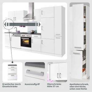 Küchenzeile KS-Toronto Breite 310 cm, mit E-Geräten
